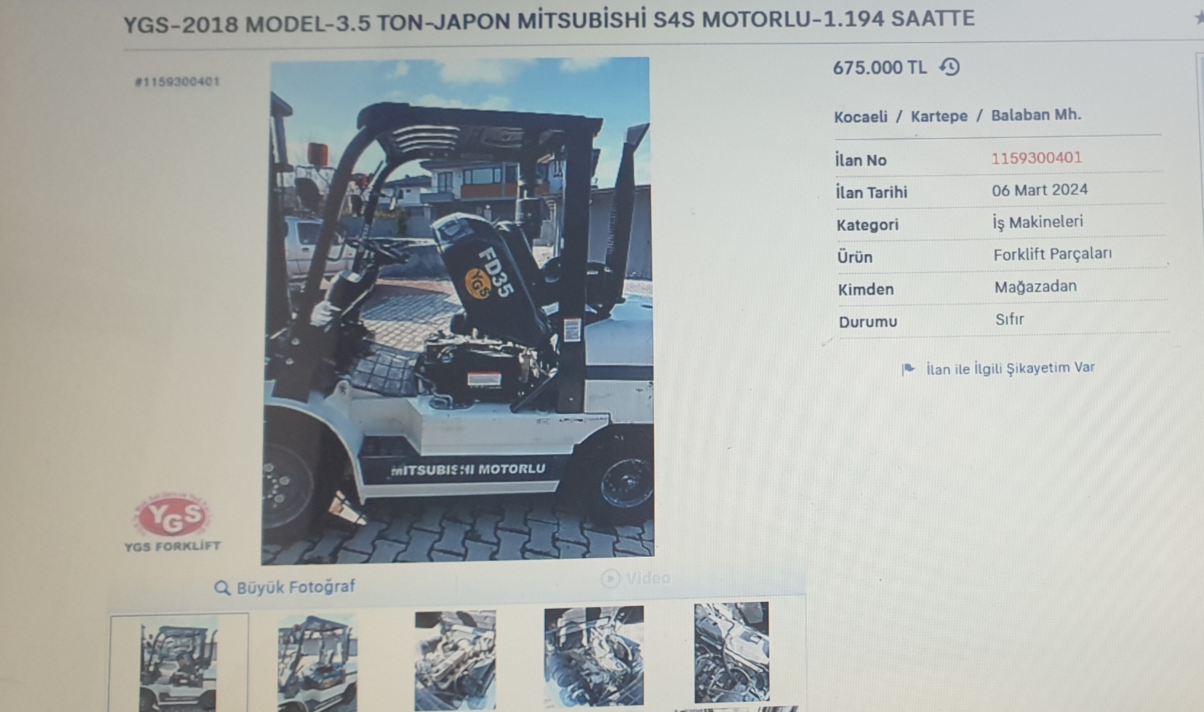 Satlk YGS Forklift