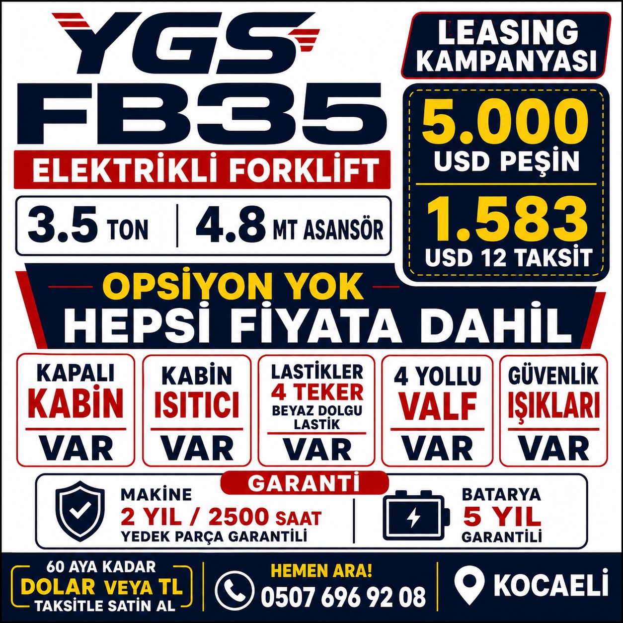 Sat�l�k Forklift,Elektrikli Forklift,Leasing Taksitle,YGS Forkliftt